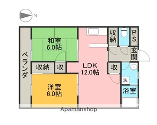 えだのマンション【307号室】の間取り