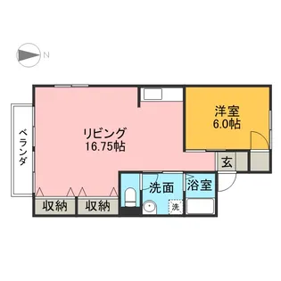 コーポ一の沢【2階】の間取り