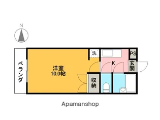 カスティールイン宇都宮【316号室】の間取り