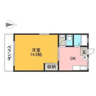 ユーコーポ【102号室】の間取り