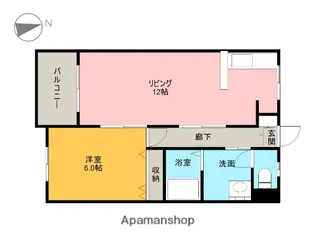 カーサ・デル・リーゾ【102号室】の間取り