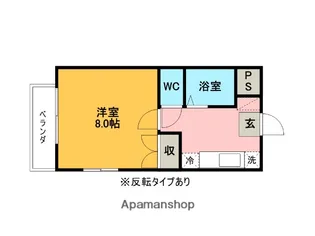 KDハイツA棟【1号室】の間取り