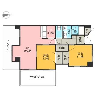 ARK’S【601号室】の間取り