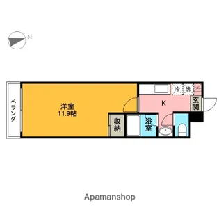 ライブスクエア竹林【403号室】の間取り