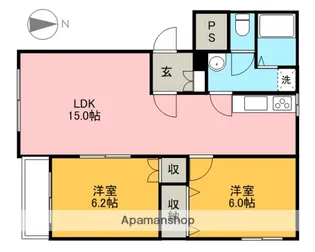 ハイマート岩曽Ⅰ号棟【301号室】の間取り