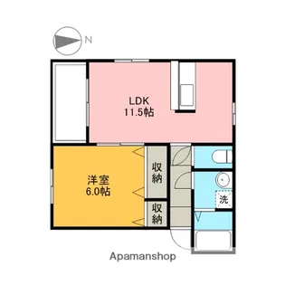 ハイマート岩曽Ⅱ号棟【301号室】の間取り