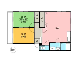 HASHIMOTO HEIGHTS NISHIKI【201号室】の間取り