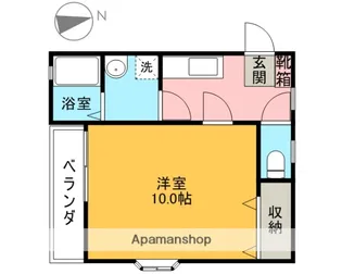 ウィスタリア【102号室】の間取り