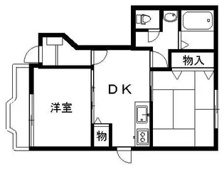 コーポ石川 D【1階】の間取り
