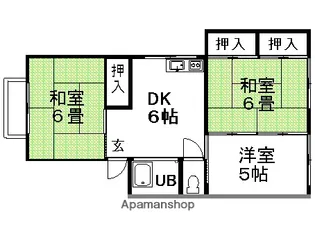 ハシモトハイツ【B3号室】の間取り