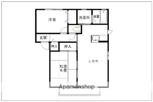 ラフォーレ福富6 A B【101号室】の間取り