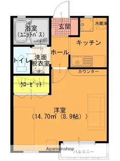 1Kの間取り画像