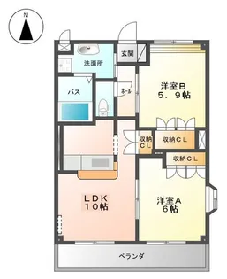 エバーエデンC【00201号室】の間取り