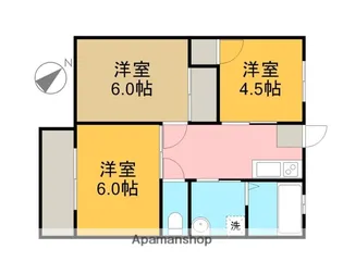 コーポヤマグチ【208号室】の間取り