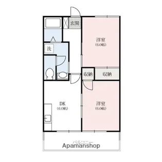 アークフラット【202号室】の間取り