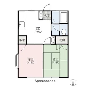 アーバンハイツⅠ【1-101号室】の間取り