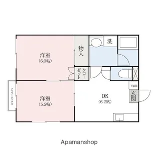 G・ハウス【202号室】の間取り