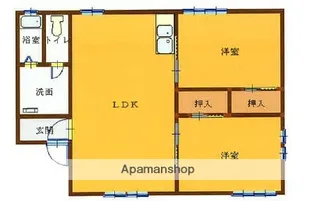 ラフォーレ五十部2【1階】の間取り