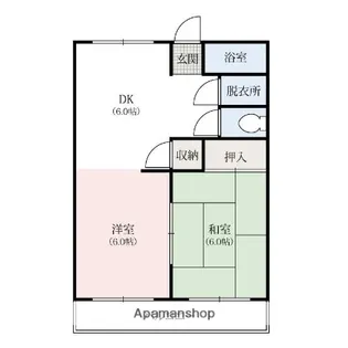 ウエルネス本城【201号室】の間取り