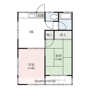 竹澤コーポ【107号室】の間取り