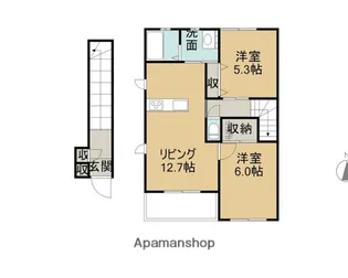 プレジール【B203号室】の間取り