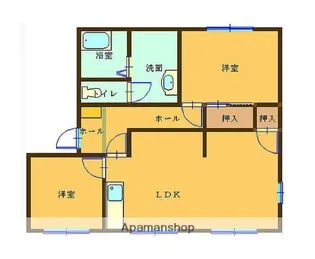 ラフォーレ八幡3B【106号室】の間取り