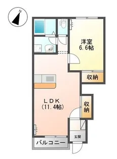 ジェム フォレスト【105号室】の間取り