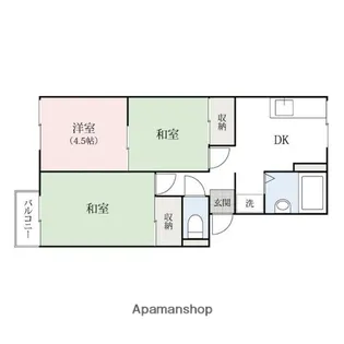 プレジール鹿島A【202号室】の間取り