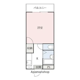 ホワイトハイツ鹿島台【106号室】の間取り