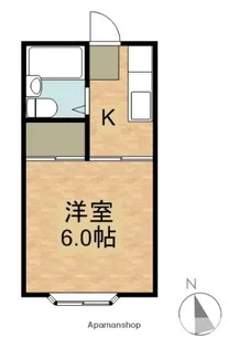 サンパレス渡良瀬B【202号室】の間取り