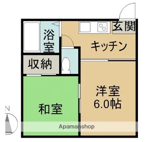 ヴィラ新宿【1階】の間取り