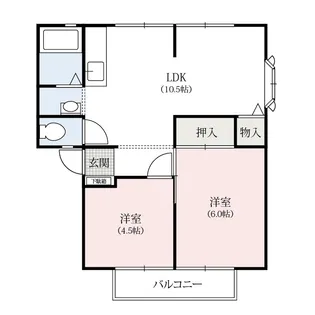 アイランドハイツA【2階】の間取り