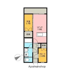 KARIN MANSION足利【205号室】の間取り