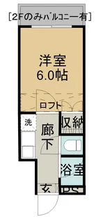 足利メゾンオークラA棟【204号室】の間取り