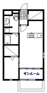 グラースB【102号室】の間取り