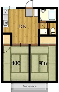 コーポスズラン【102号室】の間取り