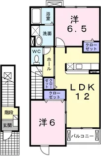ヴェストA【2階】の間取り