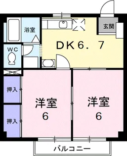 VILLA ARAC【2階】の間取り