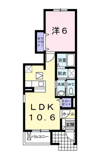 グリシーナ【1階】の間取り