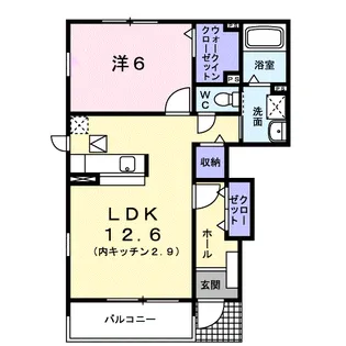 タウンコート【1階】の間取り