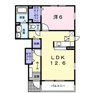 タウンコート【1階】の間取り
