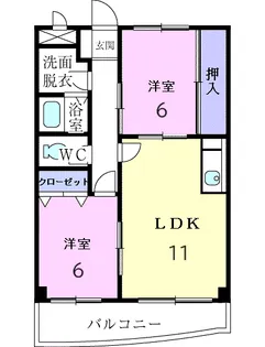 ニューマリッチイシカワ弐号館【2階】の間取り