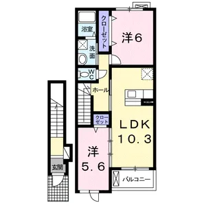 アプローズ【2階】の間取り