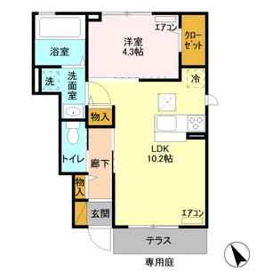 フォルトゥーナ【1階】の間取り