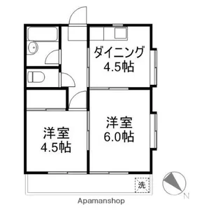 シャトーアンジェ【2階】の間取り