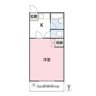 シャトーアンジェ【103号室】の間取り