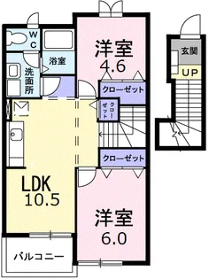 エミネンスB【2階】の間取り