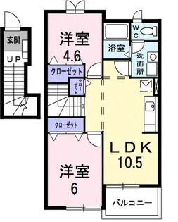 エミネンスB【2階】の間取り