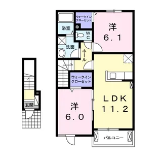 ノーブルC【2階】の間取り