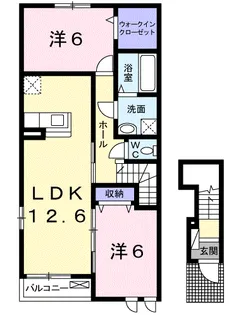 ウィステリアF Ⅱ【2階】の間取り